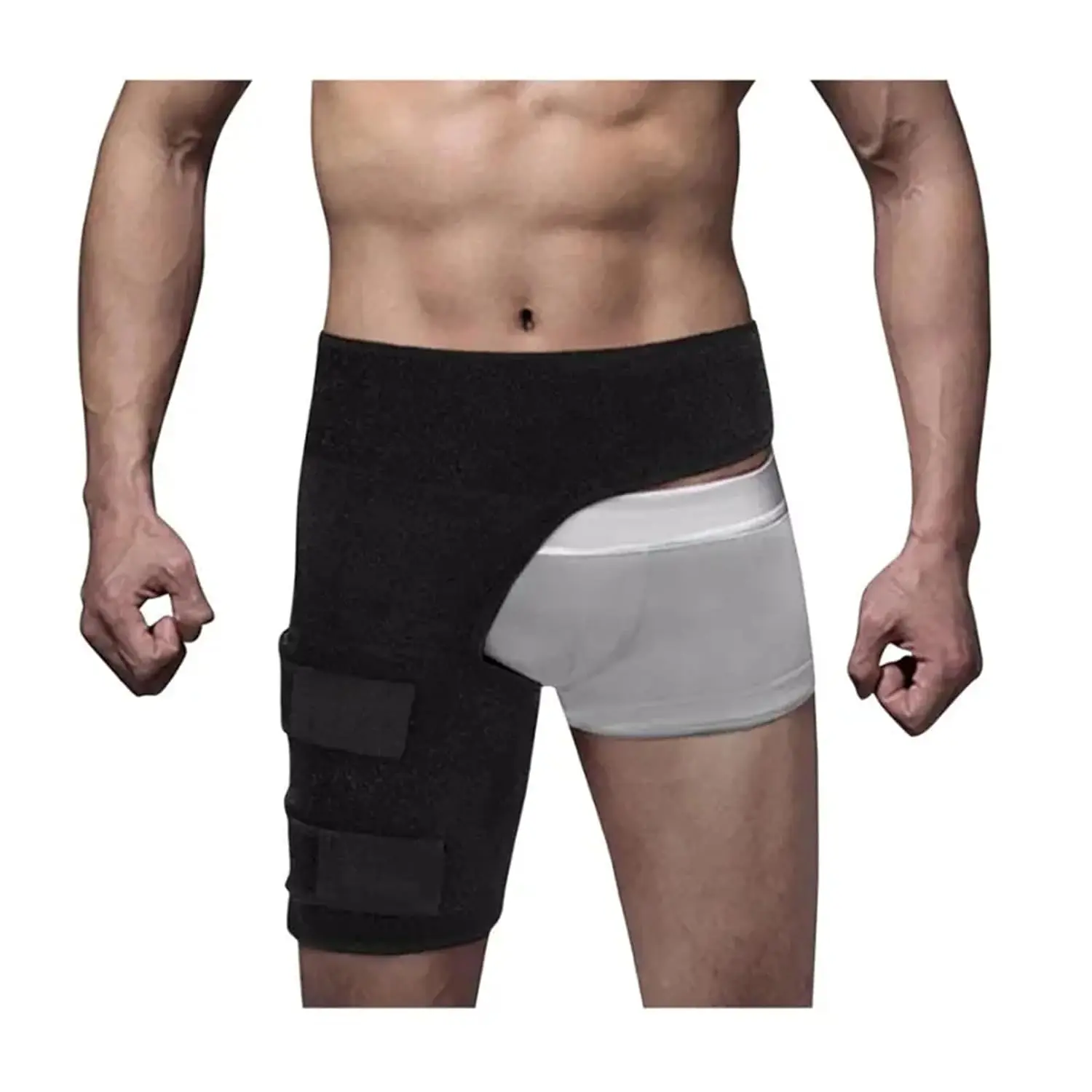 Unisex Hip Brace - Thigh Compression Sleeve & Groin Wrap for Weightlifting & Running - One Size Fits All Knee Stabilizer Knee Wraps Knee Pad Volleyball