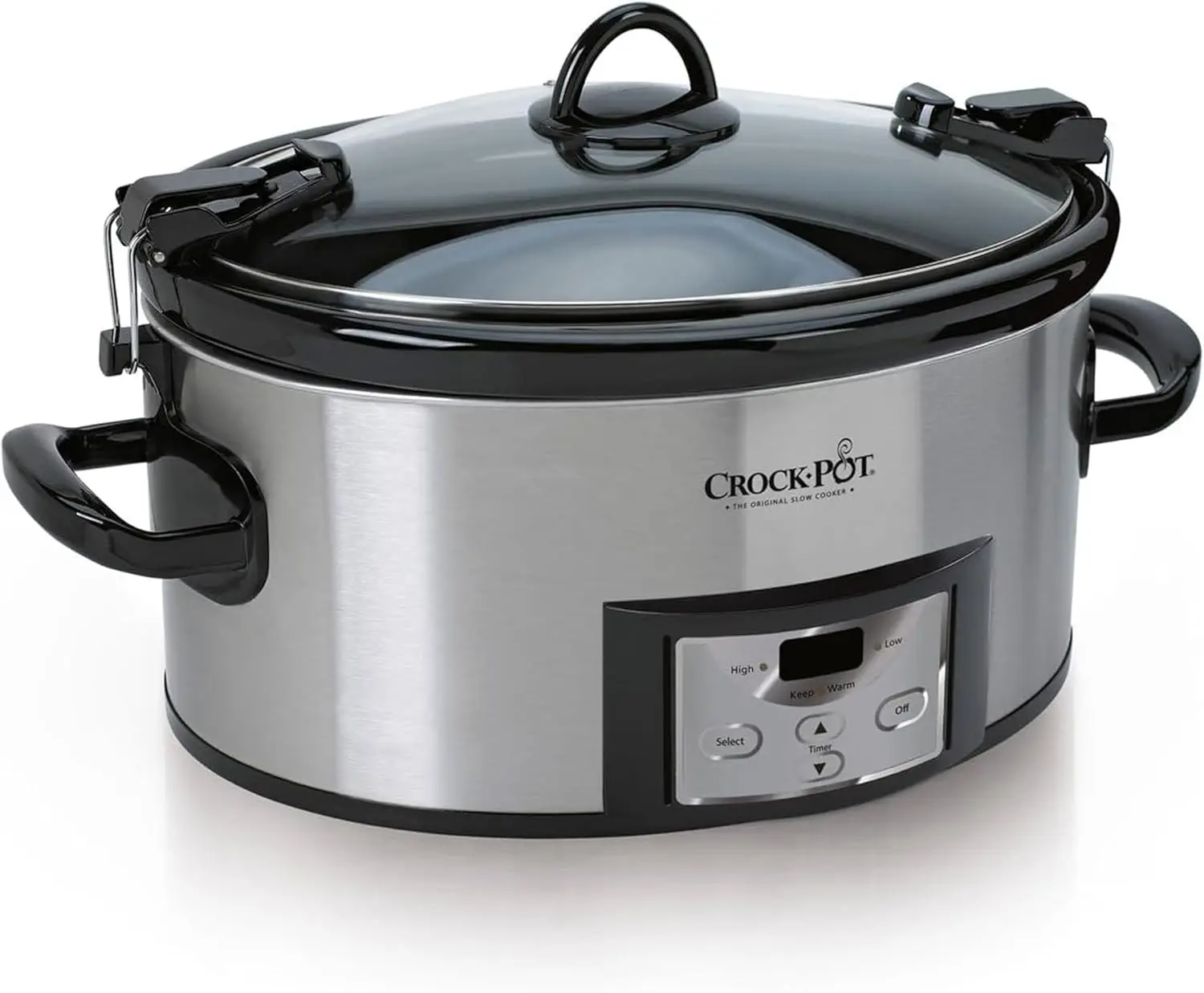 Crock-Pot 6 Quart Cook & Carry Programmable Slow Cooker with Digital Timer, Stainless Steel
