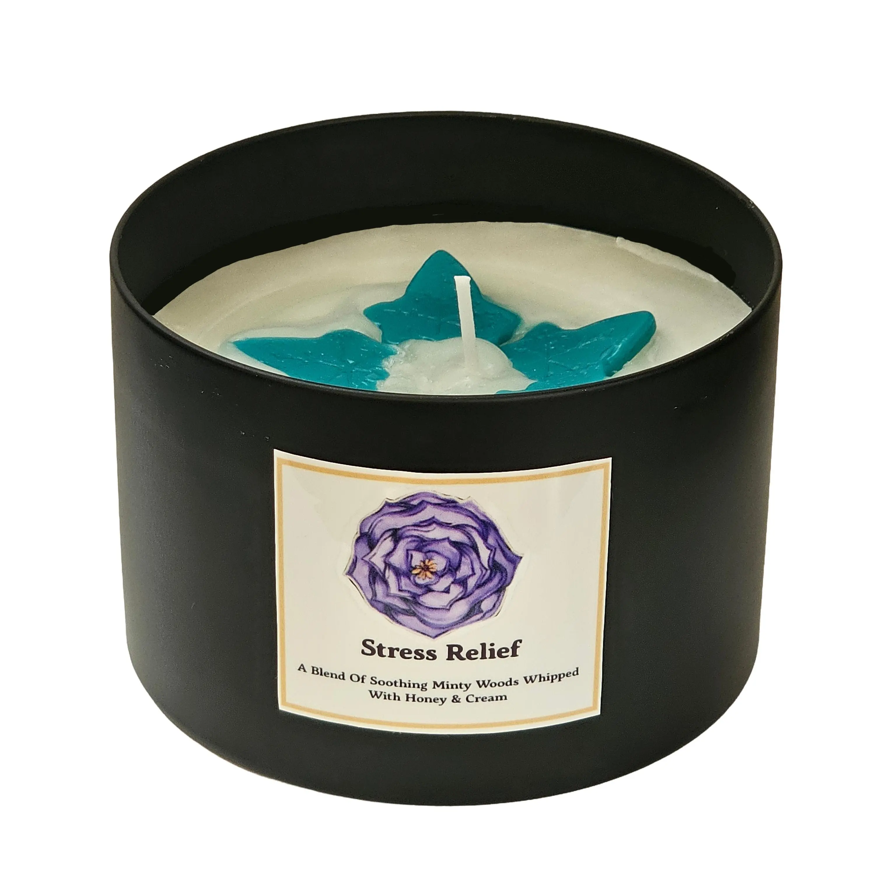 Stress Relief Aromatherapy Candle with Essential Oils for Health & Alternative Relaxation Treatments