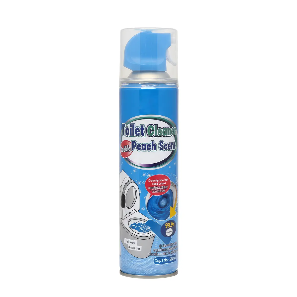 Peach Scent Foam Toilet Cleaner Spray, Remove Hard Water Stains & Limescale for Bathroom Toilet Bowl