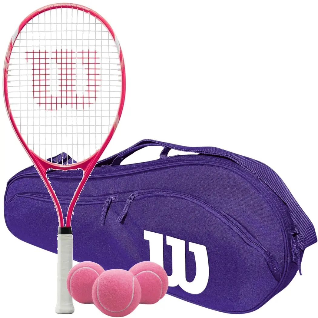 Wilson Tempest Pro Lite Tennis Racquet + an Advantage 2.5 Bag and 3 Pink Balls