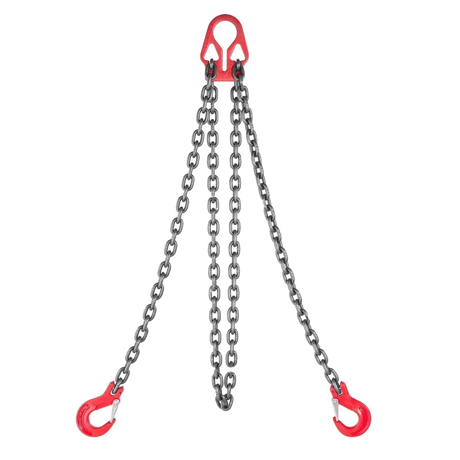 Chain Sling 5/16-In x 10 Ft Lifting Chain With 2-Leg Grab Hooks, G80 Alloy Steel, 7,000 LBS Capacity, Adjustable Rigging Sling For Hoists, Lifting, Cargo Handling, Towing, And Securing Loads