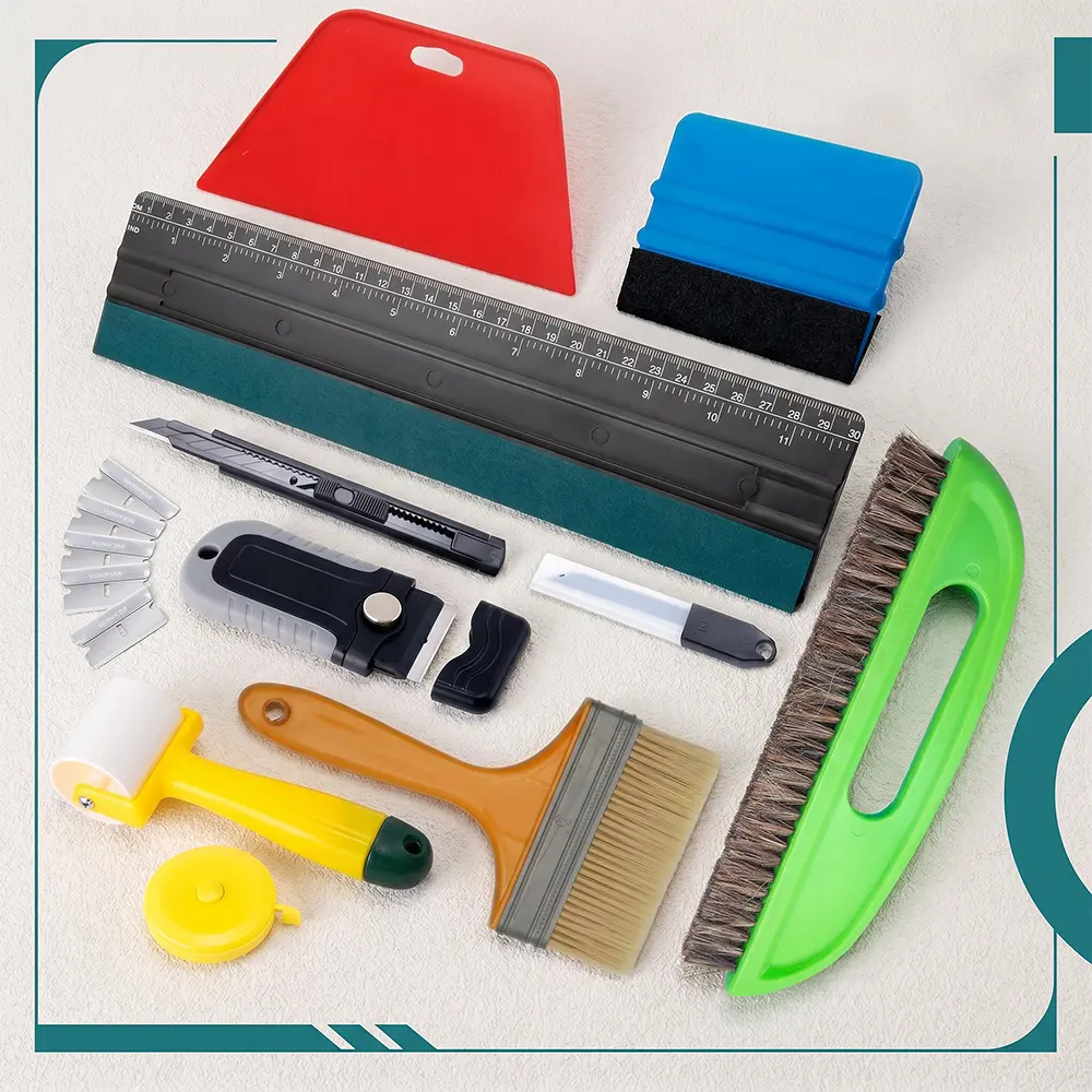 1Set Peel and Stick Wallpaper Tools,Wallpaper Smoothing Tool Kit with Smoother,Edge Guider,Paste Brush for Backsplash Tile,Contact Paper