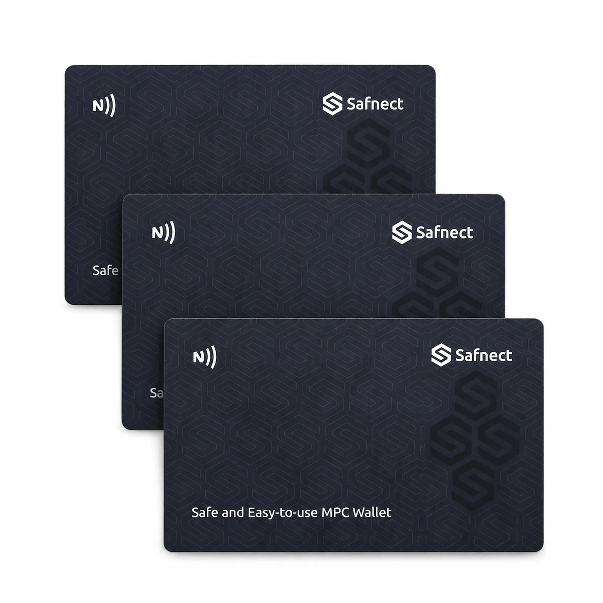 Safnect NFC Cold Storage Wallet Card, 3-Card Backup Hardware Device