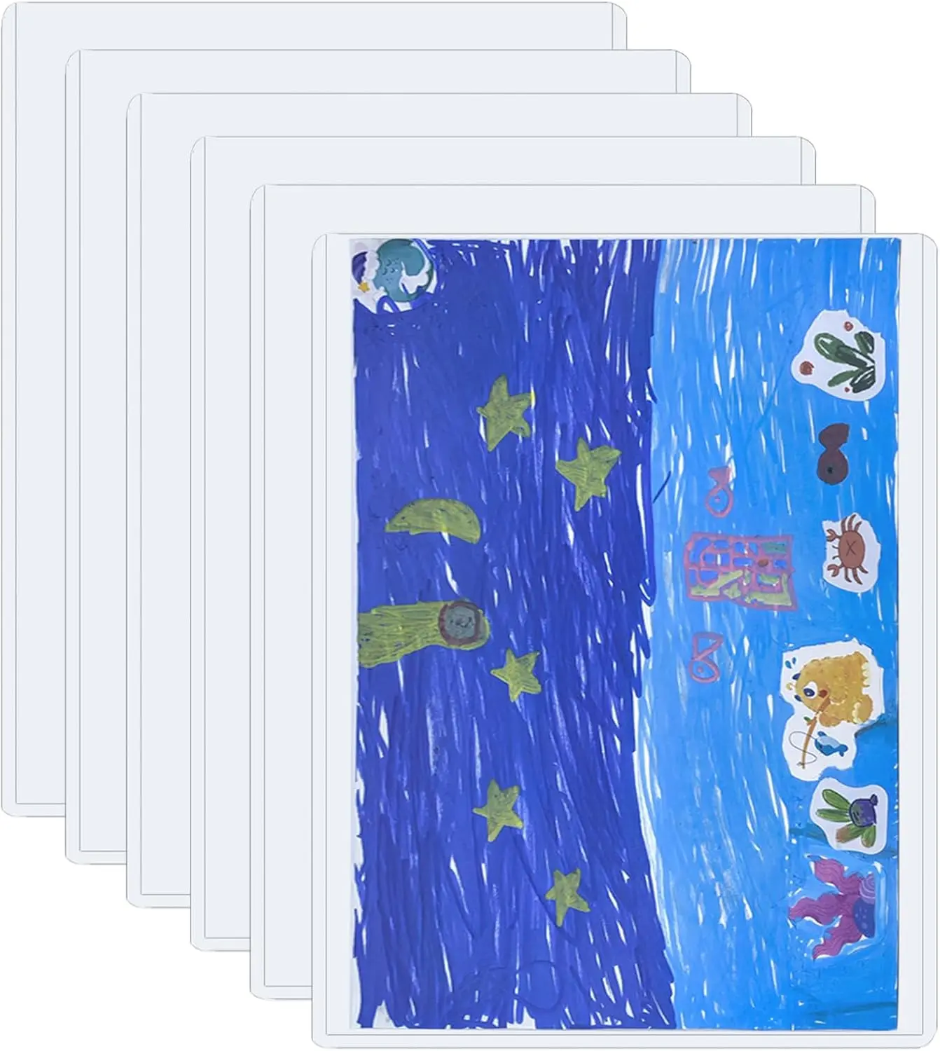 7 count 8.5" x 11" Rigid Print Protectors,Clear Plastic Page Protectors,Clear Rigid Top loaders,Plastic Paper Sheet Protectors for Photos,Documents,Contracts,Birth Certificate Protector (7)