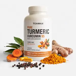 Turmeric Curcumin Supplement 1,000mg with 195% Curcuminoids | 120 Veggie Capsules Enhanced with Black Pepper, Bee Propolis & Ginger | MCT Oil & Fat-Soluble Vitamin C | Filler Free
