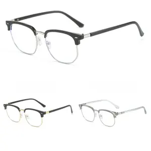 Square Metal Frame Eyeglasses for Everyday Wear – Minimalist Lightweight Optical Glasses, Classic Clean-Style Square Frames for Men & Women, Perfect for Work, School, and Casual Outfits