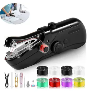 Portable Handheld Multifunctional Home Sewing, 1 Set Usb/battery Powered Electric Sewing Machine with Accessories, Multifunctional Home Sewing Tool without Battery, Sewing supplies crafts