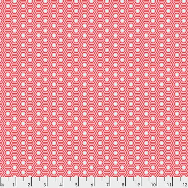 Fabric FreeSpirit Tula Pink Flamingo Hexy by the Quarter Yard PWTP150.FLAMINGO