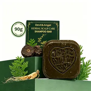 Anti Hair Loss Shampoo Bar – DHT Blocker with Polygonum, Ginseng & Tea Tree, Strengthens Roots, Reduces Hair Fall, for Thinning Hair, Sulfate-Free, Herbal Hair Growth Soap 90g Haircare Cleansing Conditioner Biotin Hair Conditioner Bar