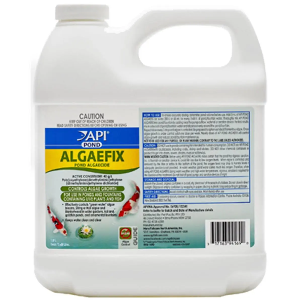 212 MAIN Mars Fishcare AQPH PondCare 169D Algae Killer - 64-oz Water Cleaner for Ornamental Ponds, Effectively Eliminates Algae, Treats Up To 19000 Gal When Used As Directed