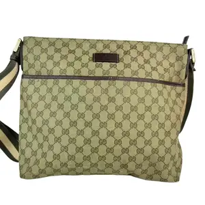 Pre-owned GUCCI Fabric Crossbody Bags GG Logo Supreme Web Strap Messenger Crossbody Bag