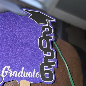 24 Pack Class of 2026 Graduation Fans with Handle Double Sided Grad Photo Props for Keepsake Gifts Graduation Party Supplies