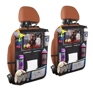 Rear seat storage bag footrest with a tablet pocket—an essential car accessory for travel and everyday use. Suitable for car interior accessories and home essentials. Kids will no longer feel hand fatigue when using a tablet, and there’s space to  cover