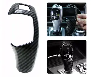 Carbon Fiber Style ABS Gear Shift Knob Cover for BMW F30 F20 F10 X3 X5 - Easy Installation