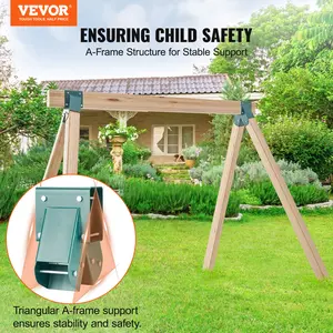 【Summervibes】VEVOR A-Frame Middle Swing Set Brackets, Heavy Duty Carbon Steel Swing Set Hardware with Mounting Hardware, DIY Swing Set Bracket Swing Set Kit for 4x4 Legs & 4x6 Beam, Green (2 Pcs)
