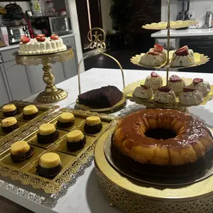 9Pcs Metal Cake Stands Round Cake Stands Candy Fruit Display Plate Cupcake Serving Tower Set for Wedding, Birthday Party & More Decorating Decoration