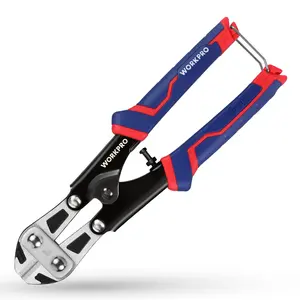 WORKPRO 8-Inch Mini Bolt Cutter, Spring Loaded Wire Cutters Heavy Duty with Soft Anti-slip Handle, Small Bolt Cutter, Wire Cable Cutter, Spring Snips Clippers