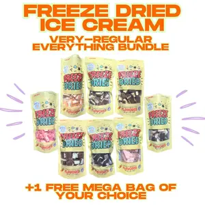 THE VERY-REGULAR EVERYTHING VARIETY BUNDLE - FREEZE DRIED ICE CREAM - 9 Regular Size Bags - CHOOSE One Free BAG