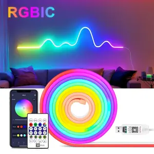 RGBIC LED Strip Light, USB Powered Waterproof LED Strip Light, APP Control LED Ambient Light for Bedroom, Cabinet, Counter, Decor, Smart Light Strip, Led Lights Strips