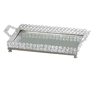 212 MAIN Mirror Finish Sparkling Display Tray, Kitchenware & Tableware Accessory for Serving Plates, Display Tray Plates