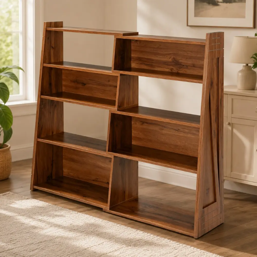 Littleox Foldable bookshelf Space Saving Portable Foldable Storage Bookshelf For Bedroom Living Room Study Dorm Office Small Space Adjustable Easy Assembly Foldable Display Bookshelf