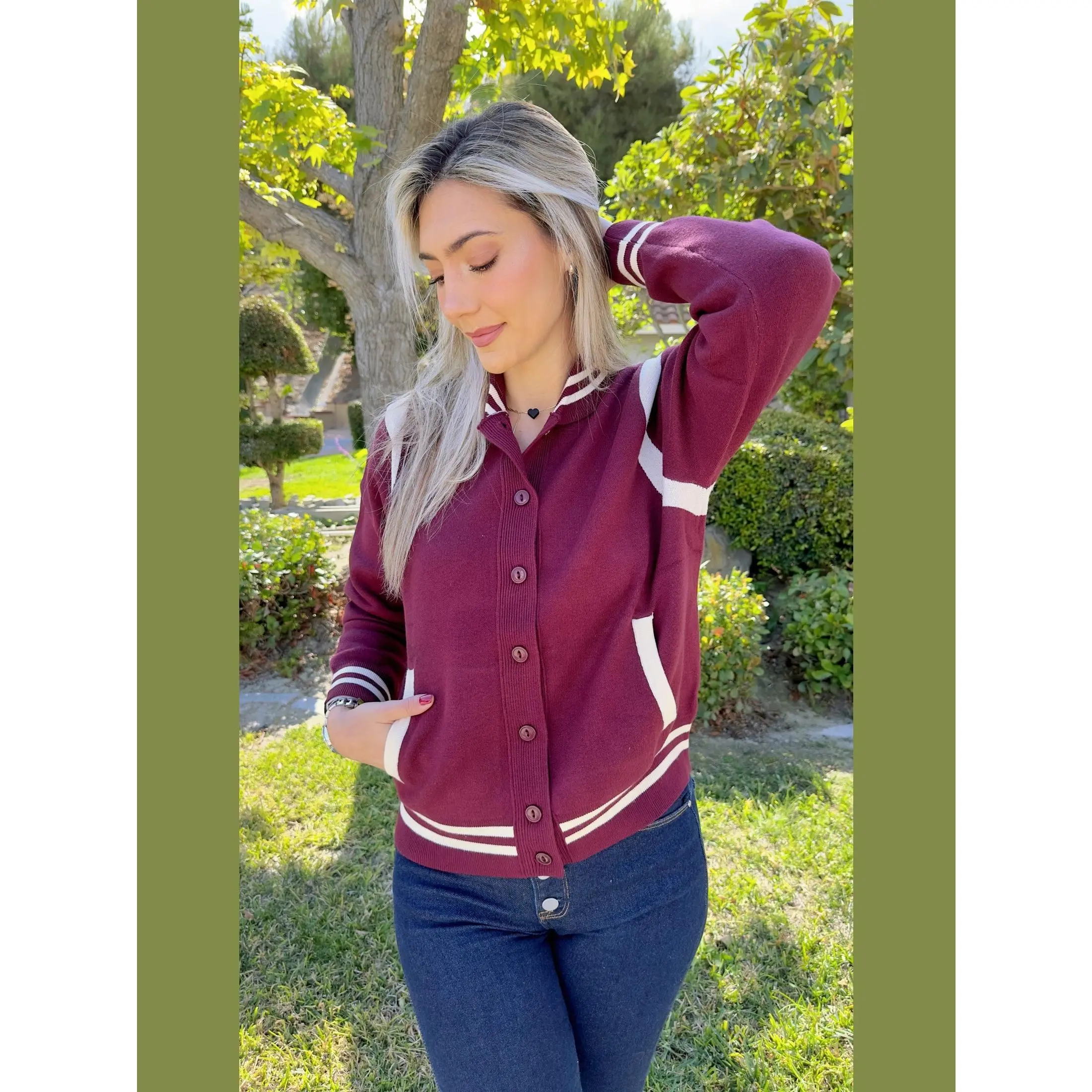 Cristal Heaven Baseball Cardigan