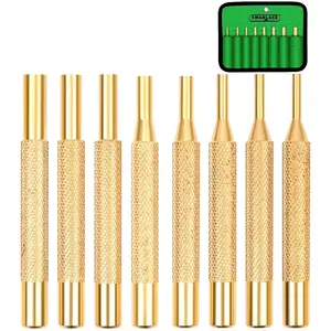 SWANLAKE 8-Piece Brass Punch Set, Removing Repair Tool1/8" - 5/16" Brass Pin Drive Punch Set repair tool mechanic tool