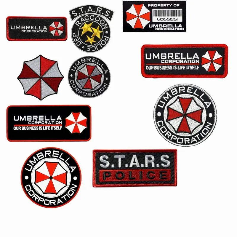 Umbrella Company Costume Patches Choose from iron on, PVC, or Velcro