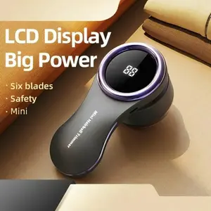 Electric Lint Remover with LCD Display, USB Rechargeable Fabric Shaver for Clothes Sweaters Bedding, Portable Home Essential Tool Lint Cleaner