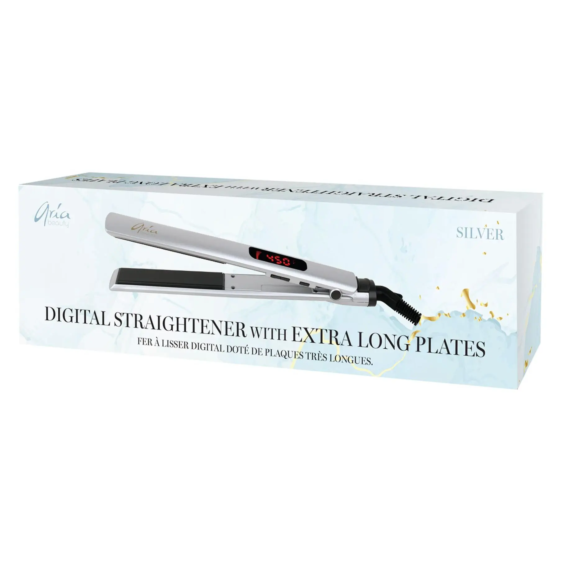 Aria Beauty 1" Digital Straightener with ExtraLong Plates
