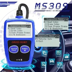 1pc MS309 Car OBD2 Scanner Diagnostic Tool Code Reader, Car Voltage Tester Engine Fault Code Scanner, OBD2 Diagnostic Tool For OBDII Protocol Cars