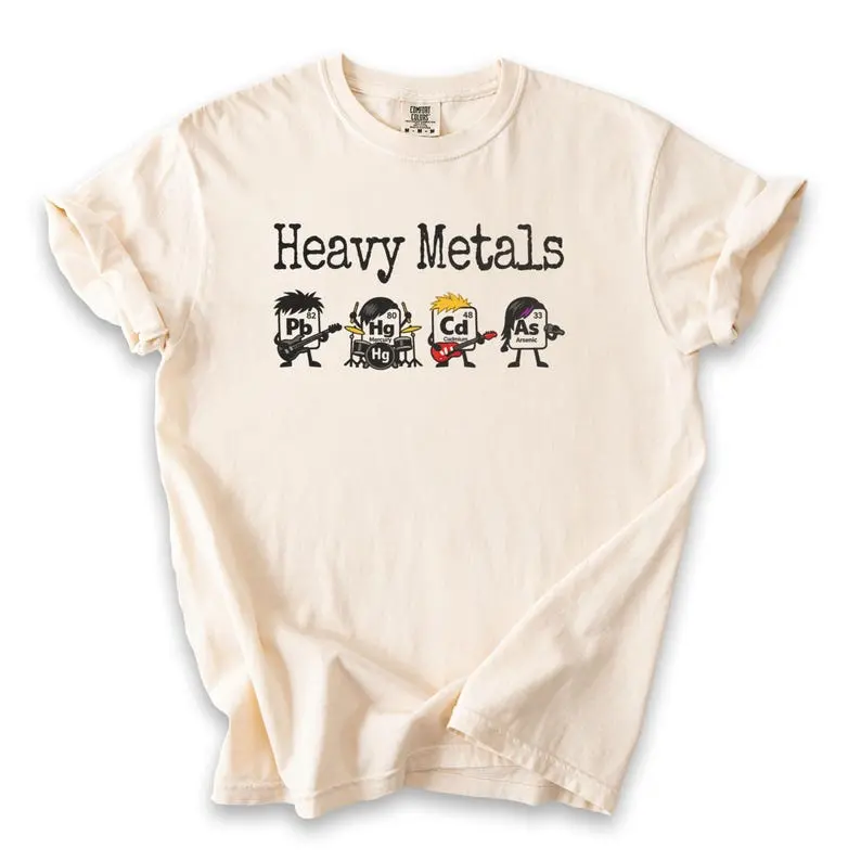 Comfort Colors Heavy Metals Chemistry Shirt, Funny Science Teacher Tee, Periodic Table Graphic Shirt, Chemistry Nerd T-Shirt, STEM Teacher Gift