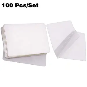 100 Pcs/Set Laminating Pouches， 2.6x3.8 Inches， Lamination Sheets，Letter Size，Thermal Laminating Pouches，For Laminator，Office/School Supplies，Protect Documents/Photos/Recipes，Diy Crafts，Viral Laminating Sheets，Laminating Sheets，Budget Office Supplies