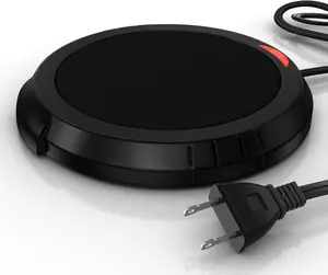 Candle Warmer Plate Safely Releases Scents Without a Flame- Used as Candle Jar Warmer, Candle Melter, Coffee Warmer, Mug Warmer, Cup Warmer in Your Home & Office (Black)