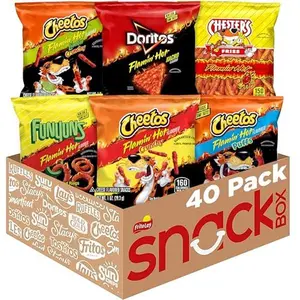 Frito-Lay Flamin' Hot Mix, Variety Pack, 3.34 Pounds, (Pack of 40), Packaging May Vary