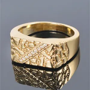 1 Piece Men's Fashion Jewelry Cubic Zirconia Closed Ring Daily Personalized Fashion, Birthday Gift For Lover. Nugget Ring