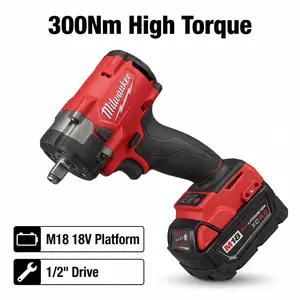 Milwaukee  300Nm 18V Impact Wrench Easy Control   m electric driver lithium-ion brushless cordless gear tool power