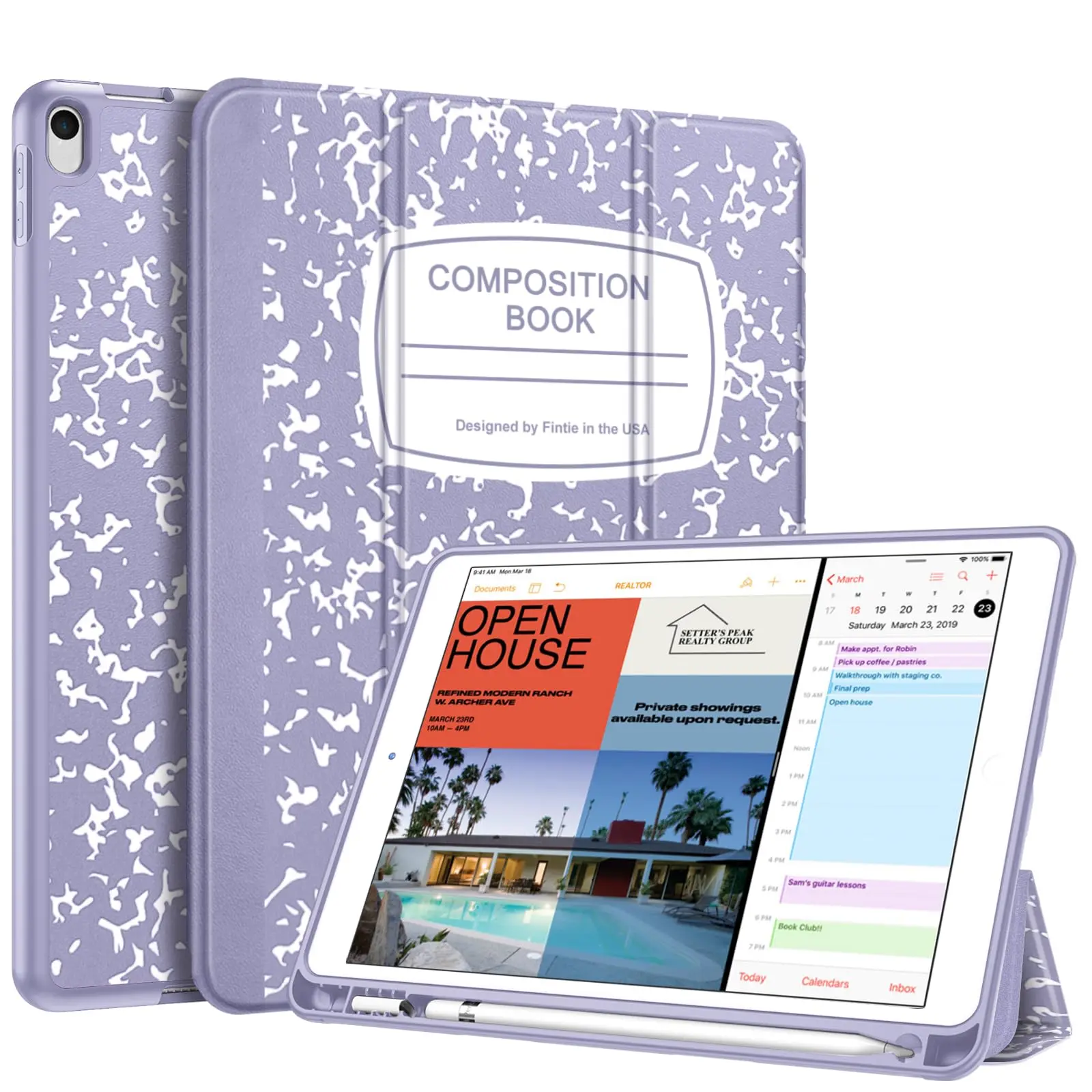 (Just A Case, No iPad) TPU SlimShell Case for iPad Air 3rd Gen/iPad Pro 10.5" with Built-in Pencil Holder, Auto-Wake/Sleep, junk iPad Case Custom