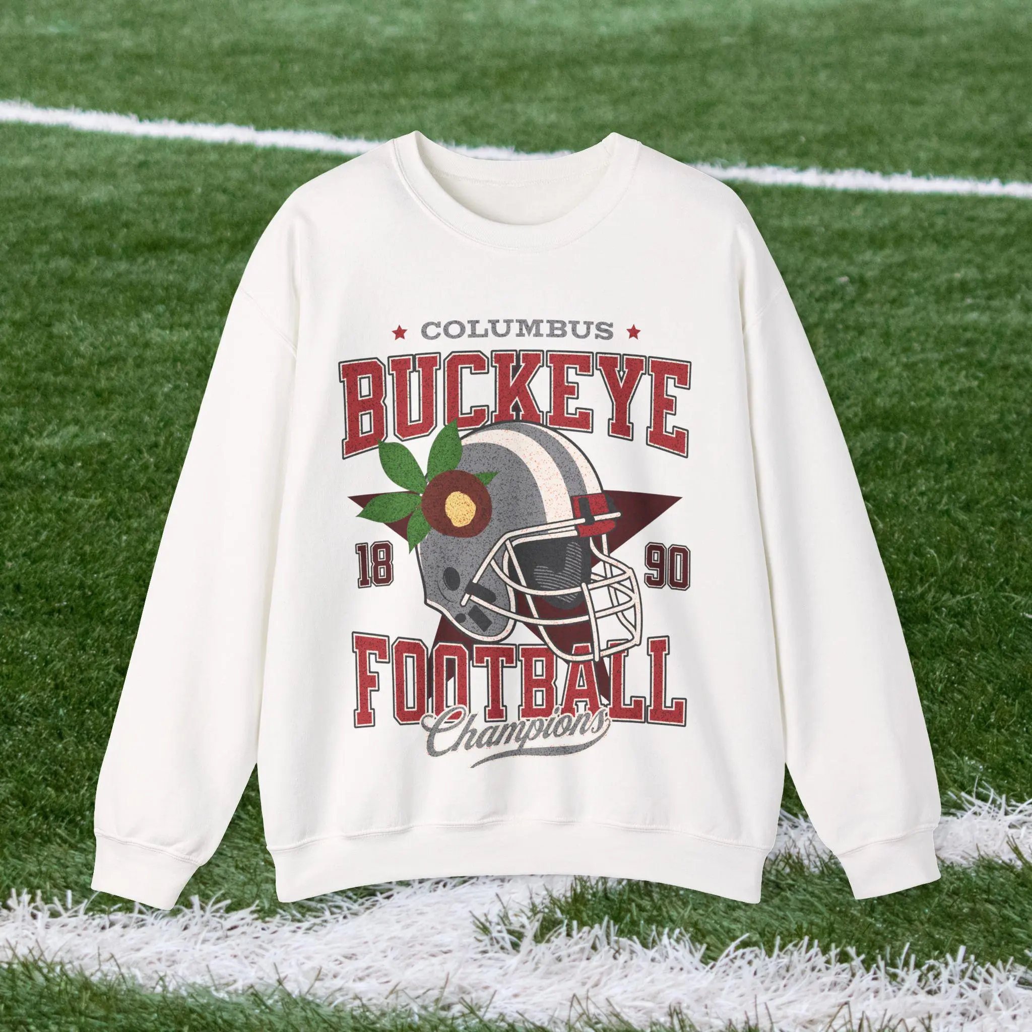[SALE UP TO 45%] Ohio Football Fan Crewneck Sweatshirt, Unisex State University Fan Apparel, Sports Team Sweatshirt