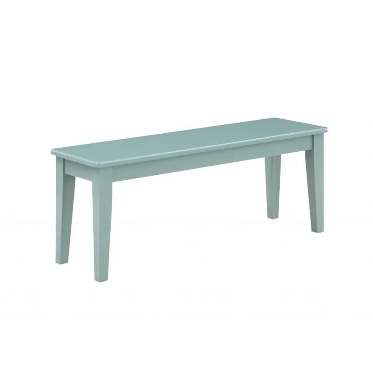 Boraam 36736 Colorado Rubberwood Indoor Dining Bench - 44x18x15 in, Blue, Charming Cottage Style, Durable Build, Gently Tapered Legs, Glide Protectors, Ideal for Reading Nook