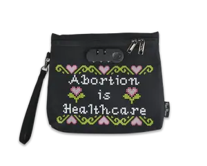 Page's Peaches Abortion Is Healthcare Smell-Proof Pouch with Activated Carbon Lining 5-Layer Filtration Velcro Flap Locking Zipper & Custom Branding