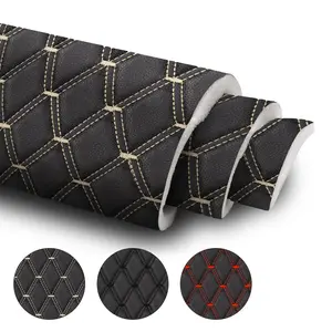 Car Headliner Material Waterproof Vinyl Faux Leather Fabric Kit with 6mm Foam Backing Diamond Quilted High Quality 1/2/3/5 Yard Upholstery Material Cuttable Leather Patch for Car Seats Headliner Dashboard Door Panels Repair & DIY Auto Interior car  gifts