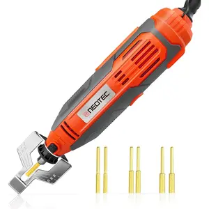 Electric Chainsaw Sharpener Kit - High-Speed Chain Saw Sharpener Tool with 6 Pcs Chainsaw Chain Sharpener Titanium-Plated Diamond Bits, 3 File Size Diamond Sharpening Wheels for All Chainsaw