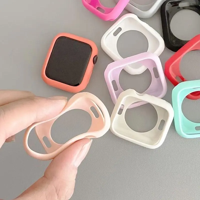 Silicone Case for Apple Watch 11-10 42mm 46mm 38-40-41-44-45mm Bumper protector Cover iwatch Series 9 8 7 6 5 4 3 SE Accessories