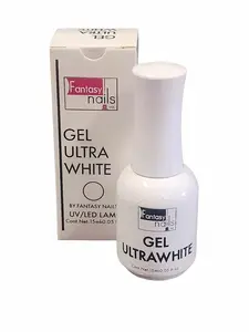 Fantasy Nails Gel Basico Blanco 15ml Ultra White Nail Polish - Ideal for Everyday Use Blend Cosmetic