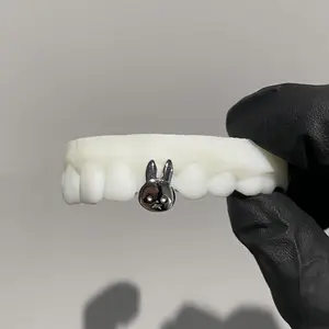 Custom 925 Sliver Rabbit Teeth Grillz for Women