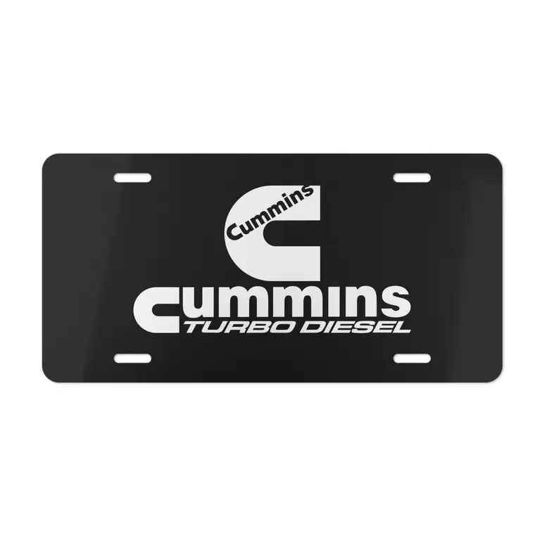 Cumminss Turbo Diesel License Plate, Aluminum Dodge Ram Front Car Tag, Truck Decor Gift