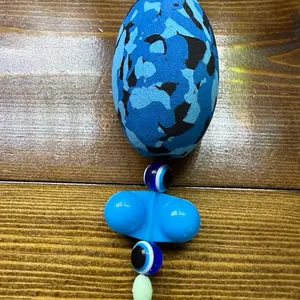 Matt Cat Rig Blue Camo EVA Foam Egg Float with 8/0 Gamakatsu Circle Hook