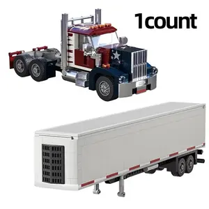American Truck Head Design Building Blocks, 1 Box Creative Connection Container Trailer Model Building Blocks, Festival Gift for Friends and Lovers, Building Sets